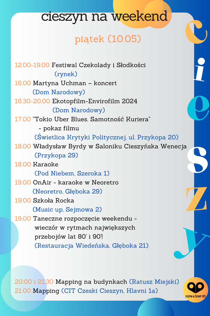 rozpiska weekendowa (mat. UM Cieszyn)